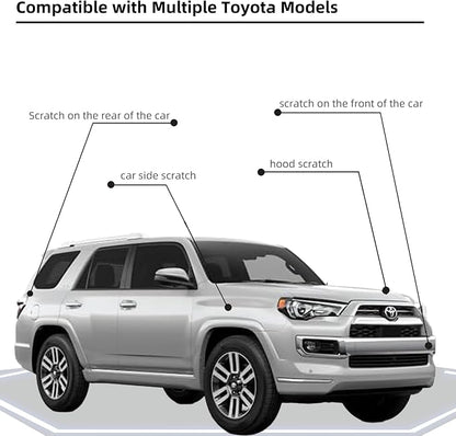 Pewter Metallic(1D4) Car Paint Touch Up Pen Compatible with Toyota, 2-In-1 Color Accurate Touch Up Car Scratch Repair Paint Exact Match Toyota Series Automotive Scratch Remover for Nicks&Chips Repair