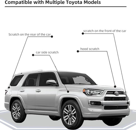 Pewter Metallic(1D4) Car Paint Touch Up Pen Compatible with Toyota, 2-In-1 Color Accurate Touch Up Car Scratch Repair Paint Exact Match Toyota Series Automotive Scratch Remover for Nicks&Chips Repair