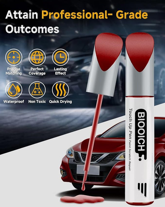 NAH Touch Up Paint Pen Exact Color Match Car Chip and Scratch Repair (for Nissan, Cayenne Red)
