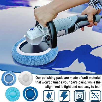 20PCS Car Orbital Buffer Polisher Pad Bonnet Set, 9-10 Inch Polishing Buffing Pads Bonnet Buffing Pad Cover, Microfiber Buffer Pads, Polisher Pads, Car Accessories for Polishing, Waxing and Cleaning