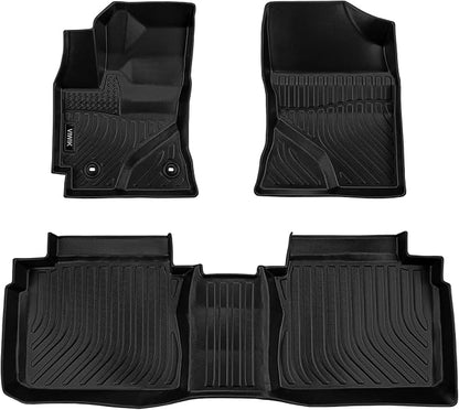 VIWIK Floor Mats for Toyota Corolla 2014-2019 with Automatic Transmission, TPE Rubber Car Mats All Weather Custom Floor Liners for Corolla 2014-2019, Front & Rear Automotive Floor Mats Black