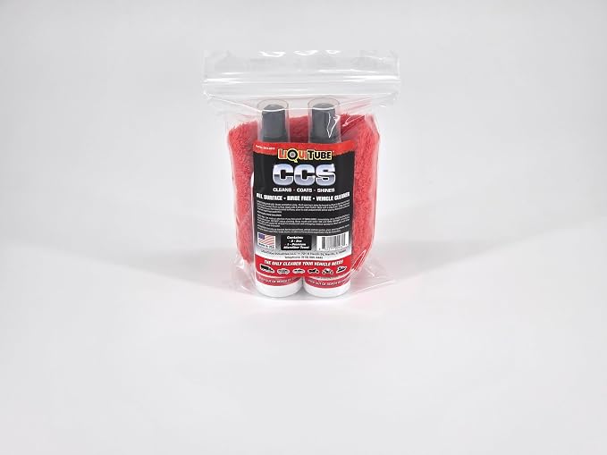 CCS Multi Surface Cleaner - Bug Remover for Motorcycles, Cars, Trucks, RVs, Boats - Clear Coat Ceramic Alternative - Top Coat Shine and Protection Technology (2 pack 2 oz w/towel)