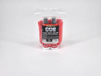 CCS Multi Surface Cleaner - Bug Remover for Motorcycles, Cars, Trucks, RVs, Boats - Clear Coat Ceramic Alternative - Top Coat Shine and Protection Technology (2 pack 2 oz w/towel)