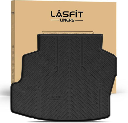 LASFIT Cargo Mat for 2009-2010 Toyota Corolla, All Weather TPE Custom Fit Trunk Mat Trunk Liner for Toyota Accessories, Waterproof, Easy to Clean, Black