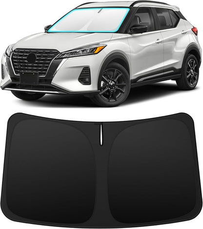 INSAUTO Custom Fit Windshield Sun Shade Accessories for Nissan Kicks 2018-2024, Foldable Front Window Sunshade, UV & Heat Reflector, Keeps Interior Cool, Includes Storage Bag