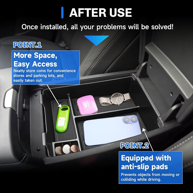 SXCY for 2025 2026 Nissan Murano Center Console Organizer for 2025 2026 Nissan Murano Accessories for 2026 Nissan Murano Console Organizer Armrest Console Tray