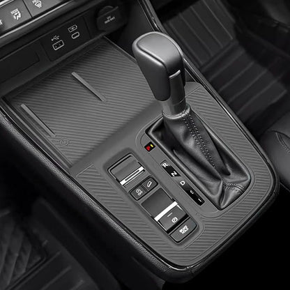 Temmis Center Console Silicone Organizer Wrap for Honda CRV 2023-2026 (Gasoline & Hybrid), Full-Wrap Center Consel Electrostatic adsorption Cover for Honda CRV-Black