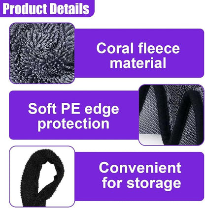Microfiber Car Drying Towel - 16" x 24" Ultra Absorbent Cleaning Cloth with Twisted-Loop Design - Microfiber Towel for Car Detailing/Household, Without Streaks or Scratches (1PC)