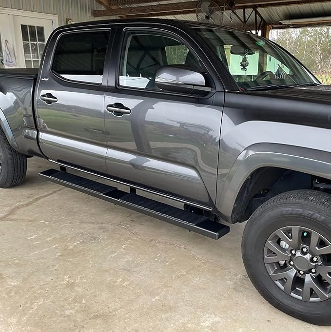 COMNOVA 6 Inch Running Boards Compatible with 2007-2021 Toyota Tundra Crew Max, Running Boards & Steps for Tundra (did not fit 2022-2026), Black Side Steps, Carbon Steel Nerf Bars Step Bars.