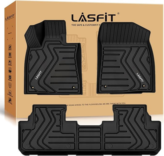 LASFIT Floor Mats for Lexus RX 2022 2021 2020 2019 2018 2017 2016 RX350 RX450h(Not for RX L), All Weather Floor Liners Custom Fit TPE Car Mats,Front & Rear Mats, Black