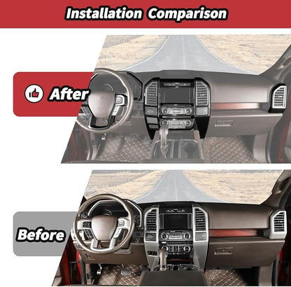JeCar 16PCS Full Set Carbon Fiber Interior Trim Kit for 2015-2020 Ford F150