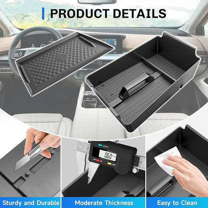 SXCY for 2025 2026 Murano Center Console Organizer [Console Tray + Wireless Charging Mat] for Nissan Murano 2025 2026 Murano 2025 2026 Accessories Center Console Armrest Organizer Tray