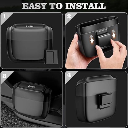 Car Trash Can with Lid，Built-in Storage Garbage Bag，Leakproof Vehicle Trash，Car Accessories for Interior,Mini Garbage Bin for Automotive, Home, Office, Kitchen, Bedroom，with 30pcs Trash Bags