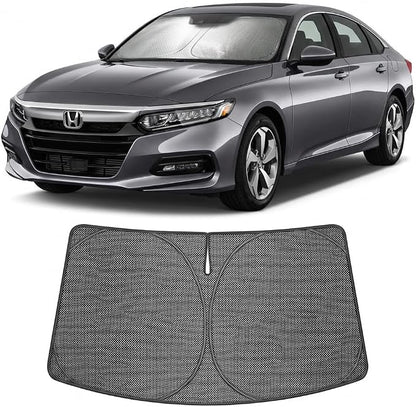 Proadsy Windshield Sun Shade Custom Fit Honda Accord 2023-2026 Ice Crystal Black Front Window Sunshade UV and Heat Blocker Foldable Visor Keeps Car Cooler for Summer Parking and Daily Use