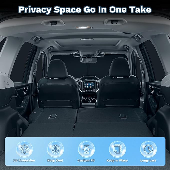 KUST Car Window Shades for Honda CR-V 2023-2025 2026 Windshield Sun Shade Side Window Cover UV Block Privacy Protection CRV Accessories for Camping Blackout Rear Back Full Set 8PCS