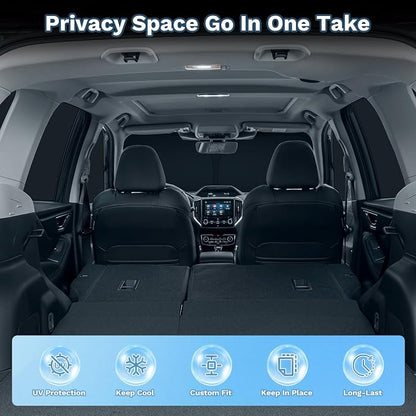 KUST Car Window Shades for Kia Telluride 2020-2025 2026 Windshield Sun Shade Side Window Cover UV Block Privacy Protection Telluride Accessories for Camping Blackout Rear Back Full Set 8PCS