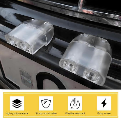 4 PCS Deer Whistles for Cars, Avoid Collisions Animal Alert Device with Adhesive Tapes, Universal Deer Warning Whistle for SUVs Trucks Motorcycles, Car Accessories (White)
