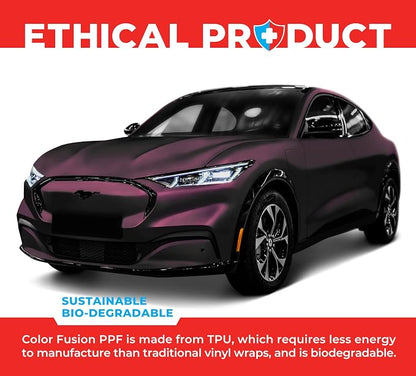 ColorFusion PPF by VViViD, Matte Stealth Cosmic Purple Dry Apply PPF Vinyl Car Wrap Roll 60ft x 5ft