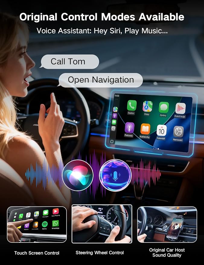 Wireless CarPlay Adapter for iPhone and Android Auto, 2-in-1 Convert Wired to Wireless Car Play Adapter, Plug and Play, No Latency, Fast and Stable Auto Connect, with USB/USB-C