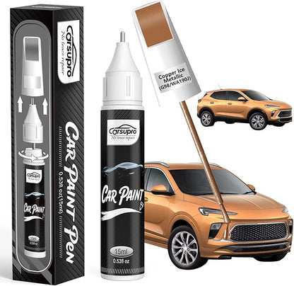 Copper Ice Metallic(G98/WA190J) for Buick Touch Up Paint Pen, 2 in 1 Car Scratch Remover with Pen Tip and Brush, Precise Color Match for Car Paint Scratch Repair, Quickly and Easily Fix Chips and Nicks