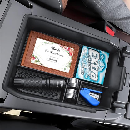 RUNROAD Center Console Organizer Tray Compatible with 2026 Subaru Outback Accessories, Armrest Tray For Outback Premium Limited Touring XT Wilderness Middle Console Dividers Secondary Storage Box