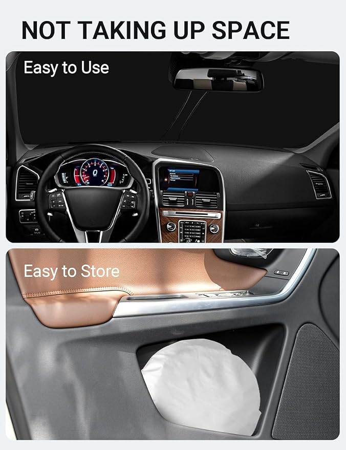Proadsy 2026 Upgrade Front Windshield Sun Shade Foldable Sunshade Protector Sun Visor Custom Fit 2010-2017 Volvo XC60 SUV Accessories