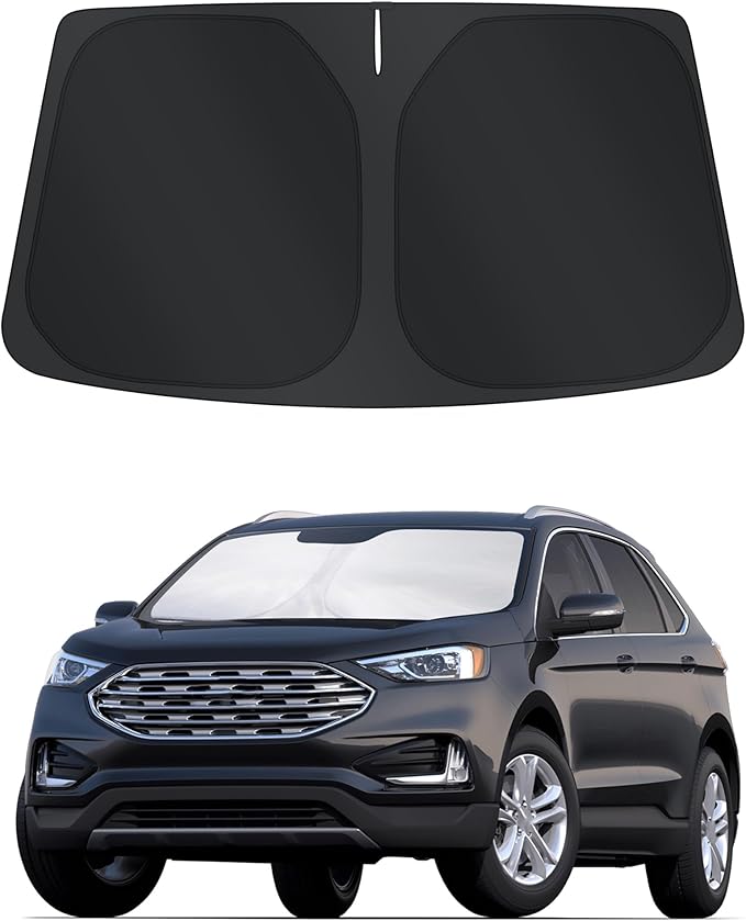 TINGLU Sun Shade for Ford Escape 2013-2019 Accessories Windshield Sun Shade Window Shade UV Rays Protection Sun Visor Cover with Steering Wheel Sunshade Storage Bag