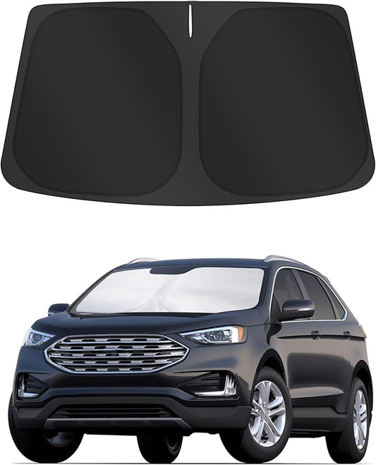 TINGLU Sun Shade for Ford Escape 2013-2019 Accessories Windshield Sun Shade Window Shade UV Rays Protection Sun Visor Cover with Steering Wheel Sunshade Storage Bag