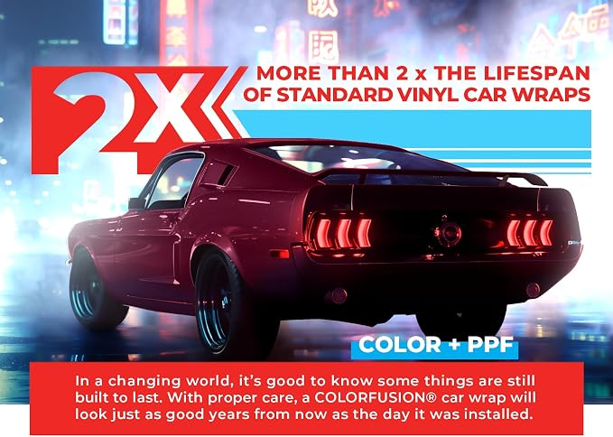 ColorFusion PPF by VViViD, Gloss Dark Star Ruby Magenta Dry Apply PPF Vinyl Car Wrap Roll 60ft x 5ft