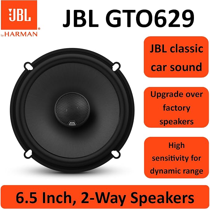 JBL GTO629 Premium 6.5-Inch Co-Axial Speaker - Set of 2