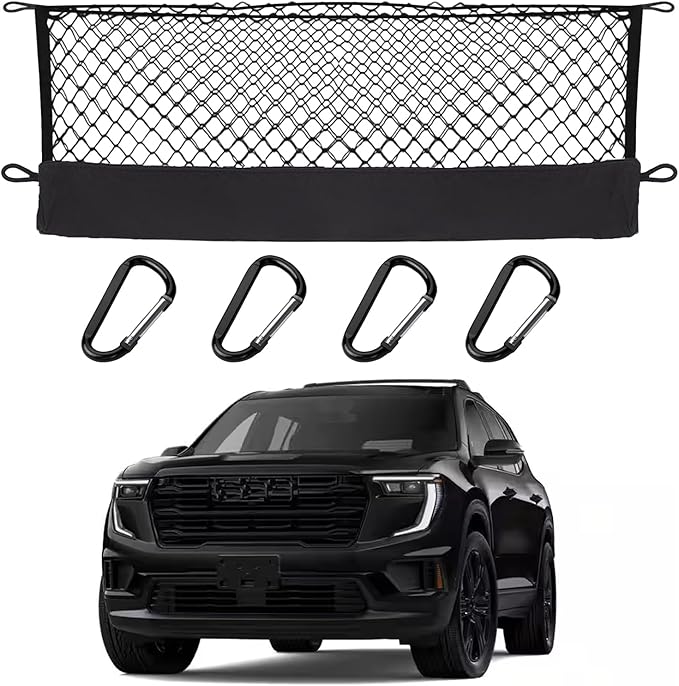 Envelope Style Cargo Net Compatible with GMC Acadia, Buick Enclave, Chevy Traverse 2026 2025 2024 2023 2022 2021 2020 2019 2018 2017 2016 2015 2014 2013-2010 Trunk Car Rear Tailgate Touring Netting