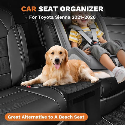 Shademax Car Seat Organizer for Toyota Sienna 2021-2025 2026 Accessories, Sienna Backseat Organizer Box Car Console Organizer for Kids Toys, Baby Supplies, Dog Toys, Travel Storage Box