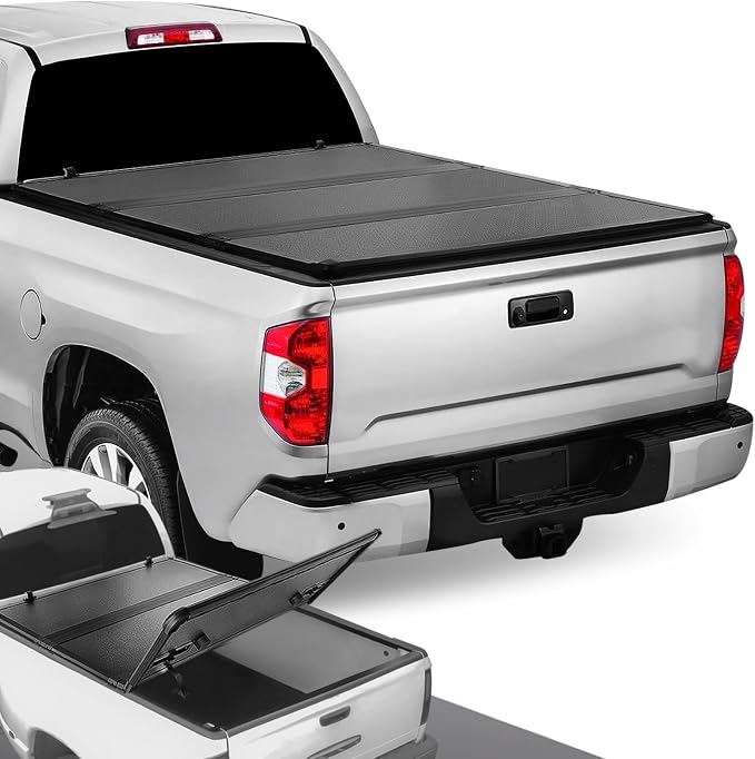 DNA MOTORING New Upgrade Truck Bed Top Hard Solid Tri-Fold Tonneau Cover Compatible with 07-21 Toyota Tundra 6.5' Bed, TTC-HARD-053