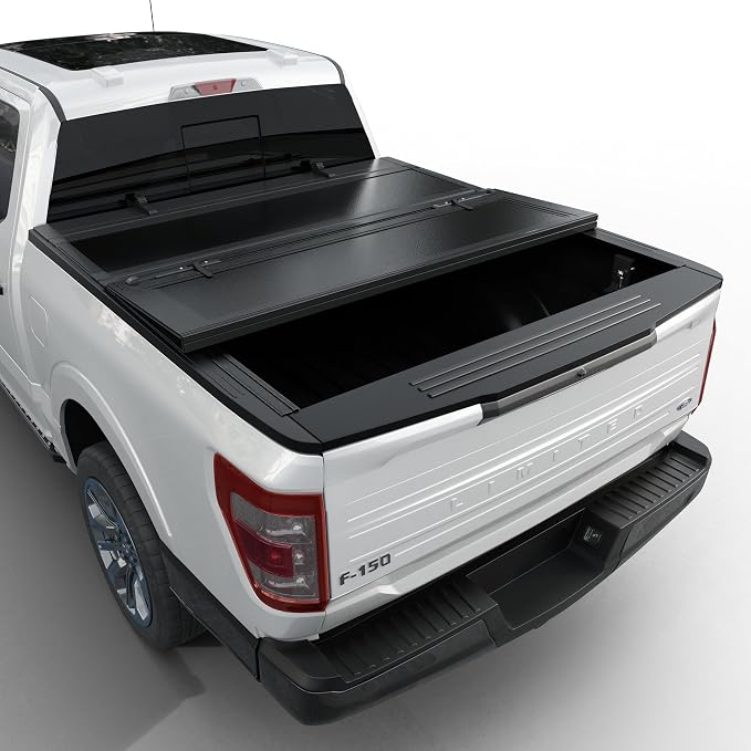 Toptiny Low Profile Flip Up Truck Bed Tonneau Cover Fits 2004-2014 Ford F-150 5'5" Bed (66")