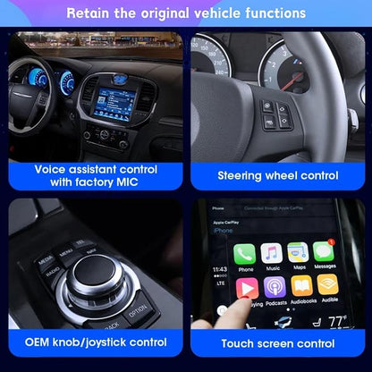 Wireless CarPlay & Android Auto Adapter, 2-in-1 Mini AI Box, Fast, Stable Connection for Convert Wired to Wireless Car Play Adapter - No Latency Plug and Play car Accessories