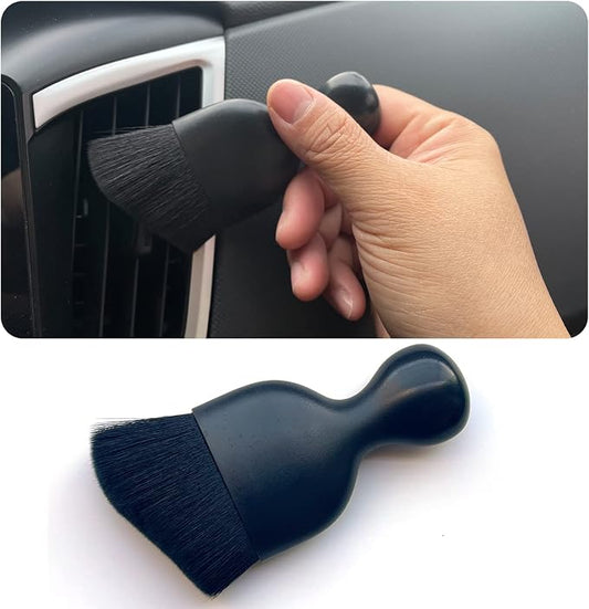 Car Interior Detailing Brush 1PC,Car Brushes for Detailing Interior,Soft Car Detailing Brush,Soft Bristles Detailing Brush Dusting Tool for Car/Dashboard(Black)