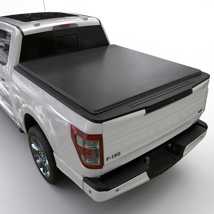 Toptiny Soft Roll Up Truck Bed Tonneau Cover |SR017|Fits 2015-2026 Ford F150 6'5" Bed (78")