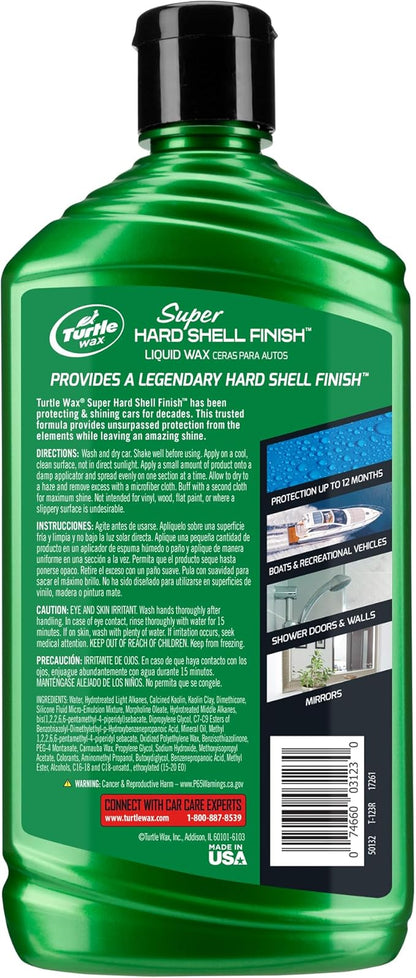 Turtle Wax T-123R Super Hard Shell Liquid Car Wax - 16 Fl Oz., Green