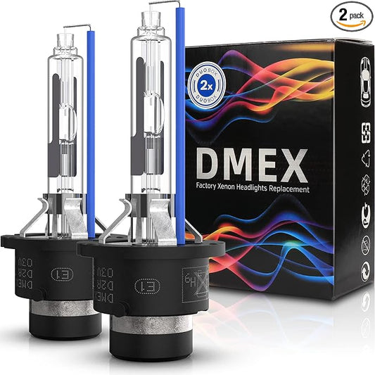 DMEX D2R 35W 6000K Cold White Xenon HID Headlight Bulbs 85126UB 66250 85126WX Replacement - 2pcs(NOT fit Halogen Headlight Bulb)