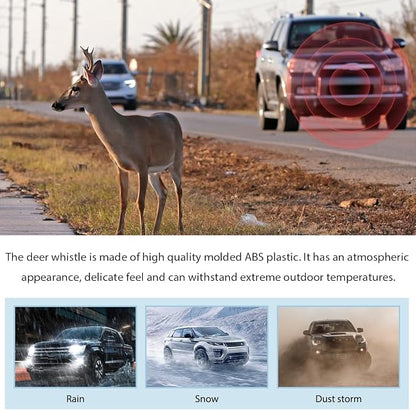 4 PCS Deer Whistles for Car, Dual Construction Deer Warning Device with Waterproof Adhesive Tapes, Animal Alert Horn Avoids Collisions Suitable for Cars Trucks Motorcycles (White)