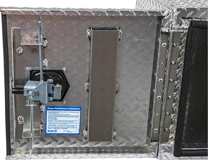 Buyers Products 1705215 Underbody Truck Tool Box w/ Barn Doors, 18x18x 60 Inch, Diamond Tread Aluminum, Made in USA, Compression Latch, Weather Resistant, Toolbox for Flatbeds, Trailers & Work Trucks