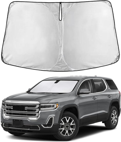 EcoNour Windshield Sunshade Compatible for GMC Acadia 2017-2021 2022 2023, Sun Visor for Front Windshield & Window Sun Shade Cover, UV Heat Blocker & Protector, Car Accessories