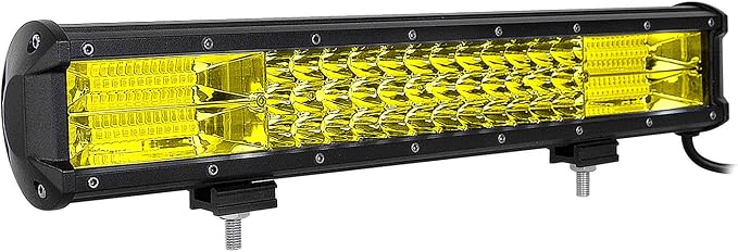 Willpower 15 inch 216W LED Light Bar Amber LED Work Light Spot Flood Beam for Trucks Tractor 4X4 Boat Off Road Auto Fog Driving Lamp 12V 24V Waterproof IP67