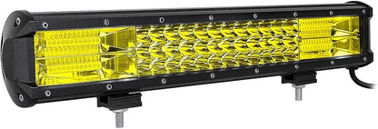Willpower 15 inch 216W LED Light Bar Amber LED Work Light Spot Flood Beam for Trucks Tractor 4X4 Boat Off Road Auto Fog Driving Lamp 12V 24V Waterproof IP67