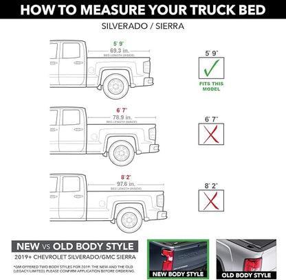 RealTruck BAK BAKFlip F1 Hard Folding Truck Bed Tonneau Cover | 772120 | Fits 2014-2018, 19 Ltd/Lgcy Chevy/GMC Silverado/Sierra Limited/Legacy, 2014 1500, 2015-19 All 5' 9" Bed (69.3")