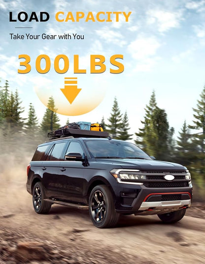 Tuyoung 300lbs Roof Racks Cross Bars Compatible with Ford Expedition & Ford Max 2018-2026 & Lincoln Navigator 2018-2024, Heavy Duty Aluminum Rooftop Cargo Carrier Low Noise Kayak Camping Road Trips