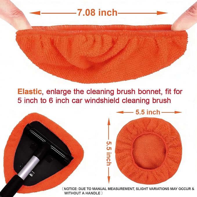 XINDELL 5 Pack Windshield Cleaner Microfiber Pads – Replacement Heads Cover for Xindell Tools. Washable & Reusable 5.7" W Triangle Pads (Red). Fits Window Reach Tool - Handle Not Included