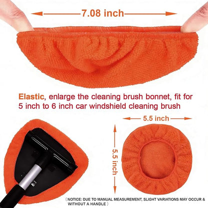 XINDELL 5 Pack Windshield Cleaner Microfiber Pads – Replacement Heads Cover for Xindell Tools. Washable & Reusable 5.7" W Triangle Pads (Red). Fits Window Reach Tool - Handle Not Included