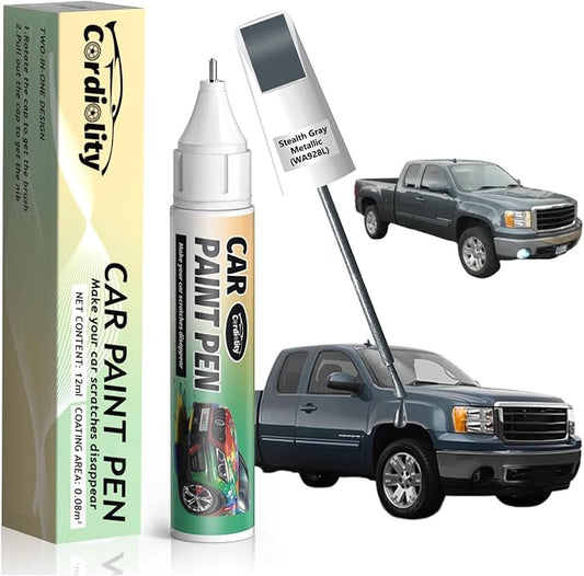 Stealth Gray Metallic(WA928L) Touch Up Paint Pen for GMC,Car Paint Scratch Repair Pen Quick and Easy Fix Auto Paint Scratch