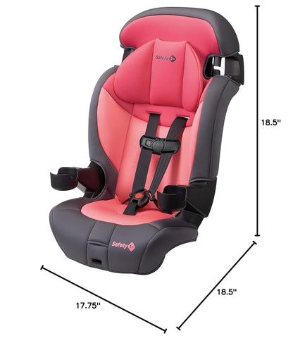 Safety 1st Grand 2-in-1 Booster Car Seat, Converts from High Back to Belt-Positioning Booster, High Back Seat for Kids 40-65, and Belt-Positioning 40-100 Pounds, Sunrise Coral